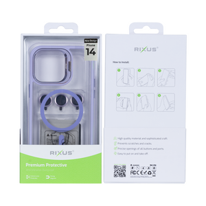 Rixus Classic 03 Case With MagSafe For iPhone 14 Light Purple