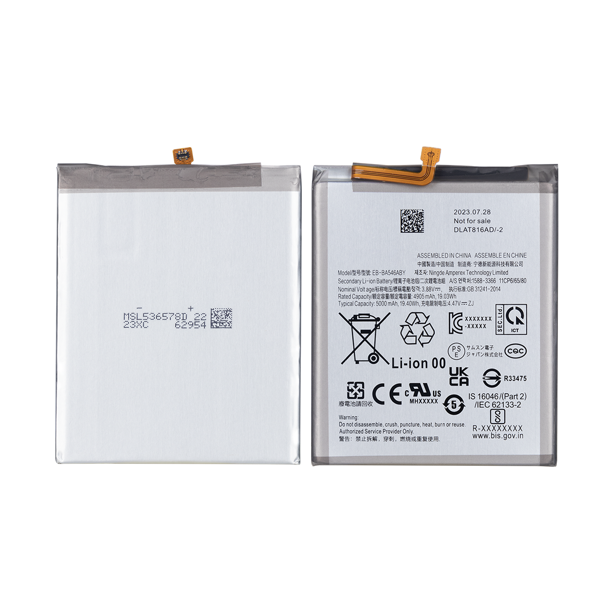 Samsung Galaxy A34 5G A346B, A54 5G A546B Battery EB-BA546ABY OEM