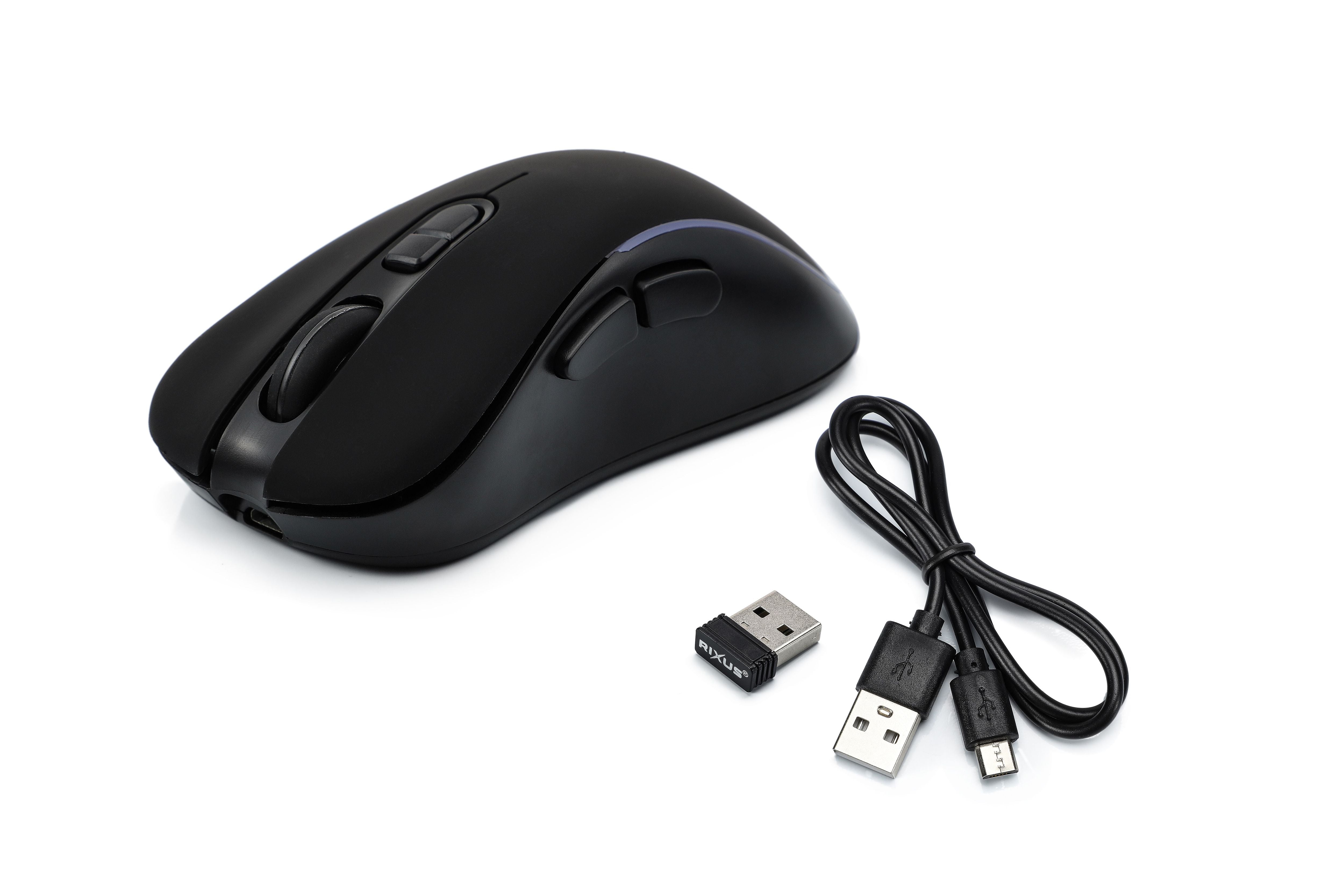 Rixus RXWM32 Wireless Gaming Mouse G-Pad Black