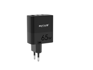 Rixus RX105 PD 65W Gan Charger Black