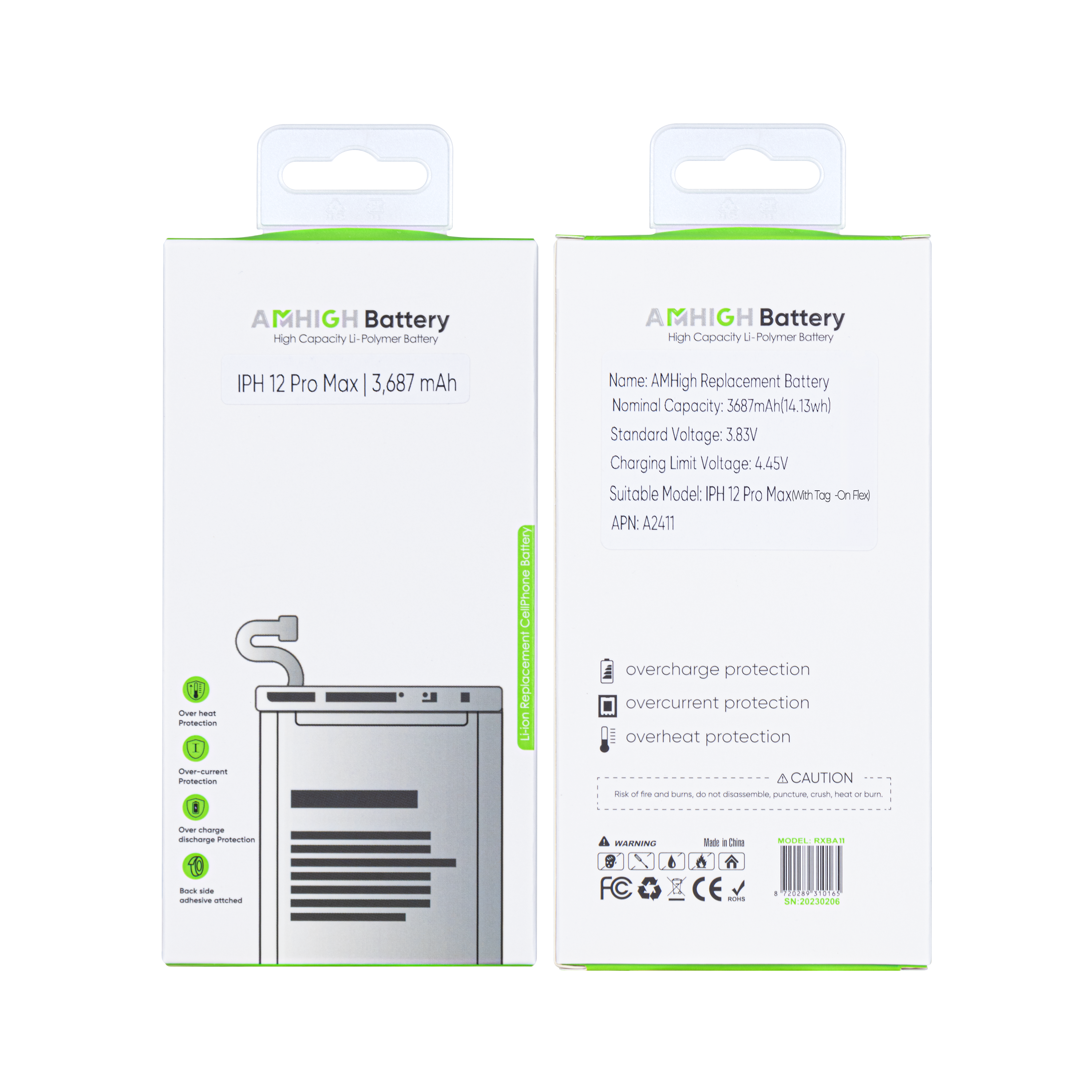 For iPhone 12 Pro Max Battery With Tag-On Flex