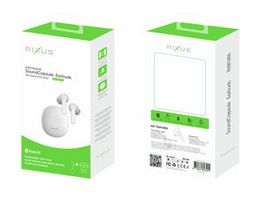 Rixus RXBT69A TWS Earbuds With Charging Case White