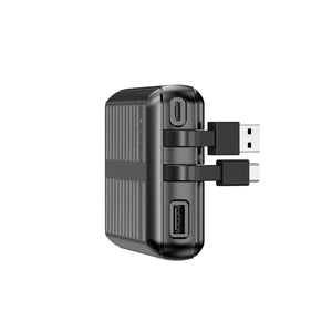 Rixus RXPB47 Solar Powerbank 20000 mAh With Built-in Cables Black