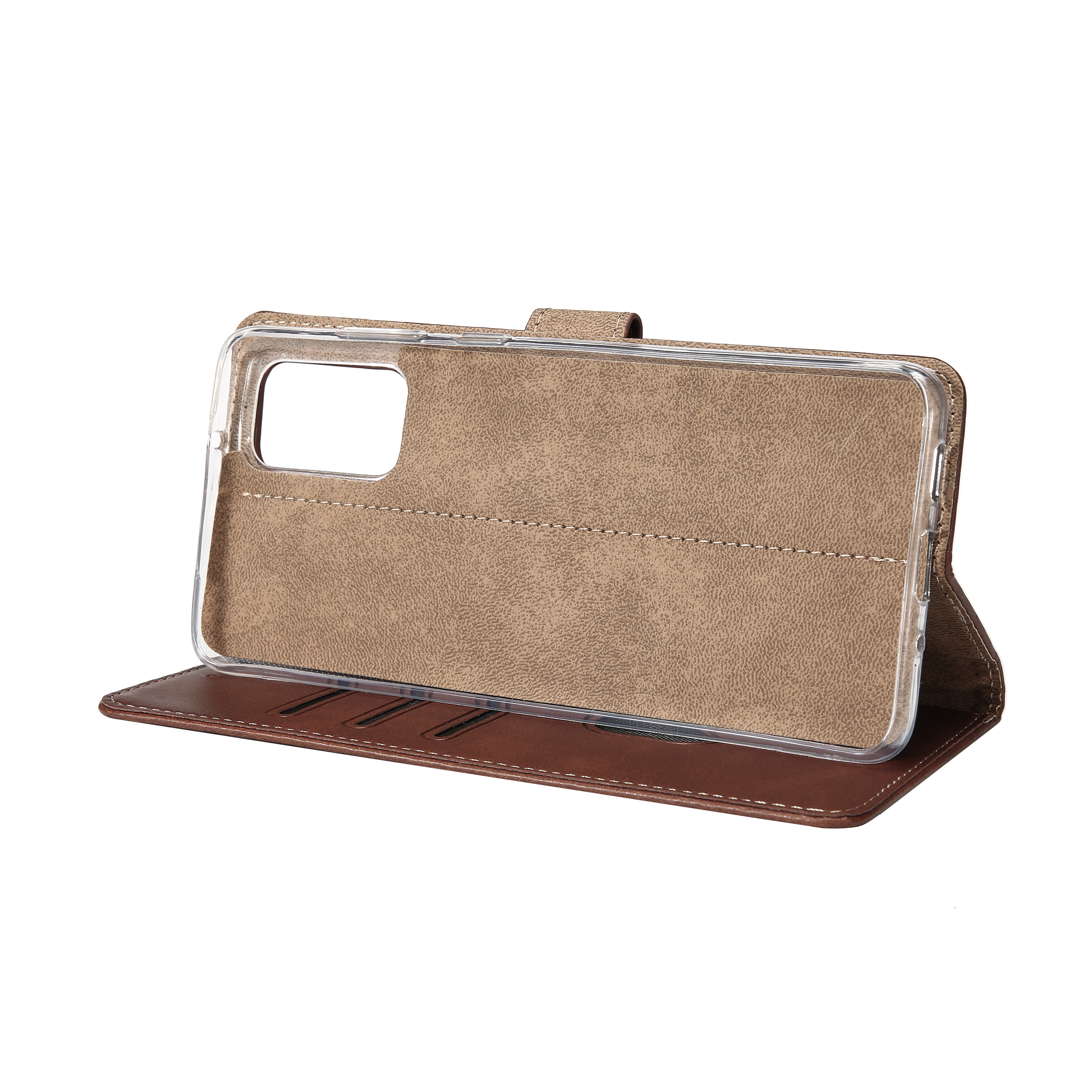 Rixus PU Book Case Galaxy A23 5G Coffee