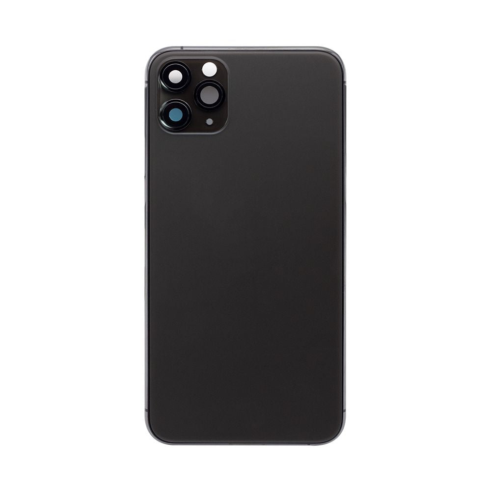 For iPhone 11 Pro Max Complete Housing Incl All Small Parts Without Battery and Back Camera (Black)