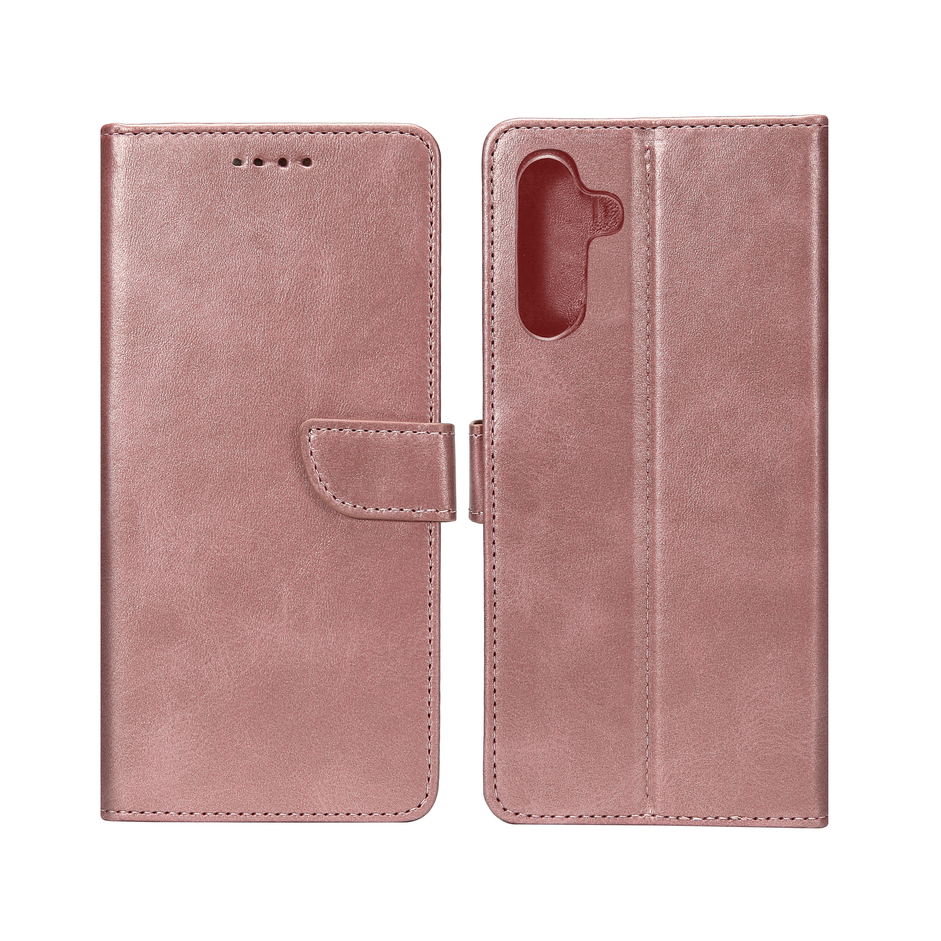 Rixus Bookcase For Samsung Galaxy A14 5G Pink