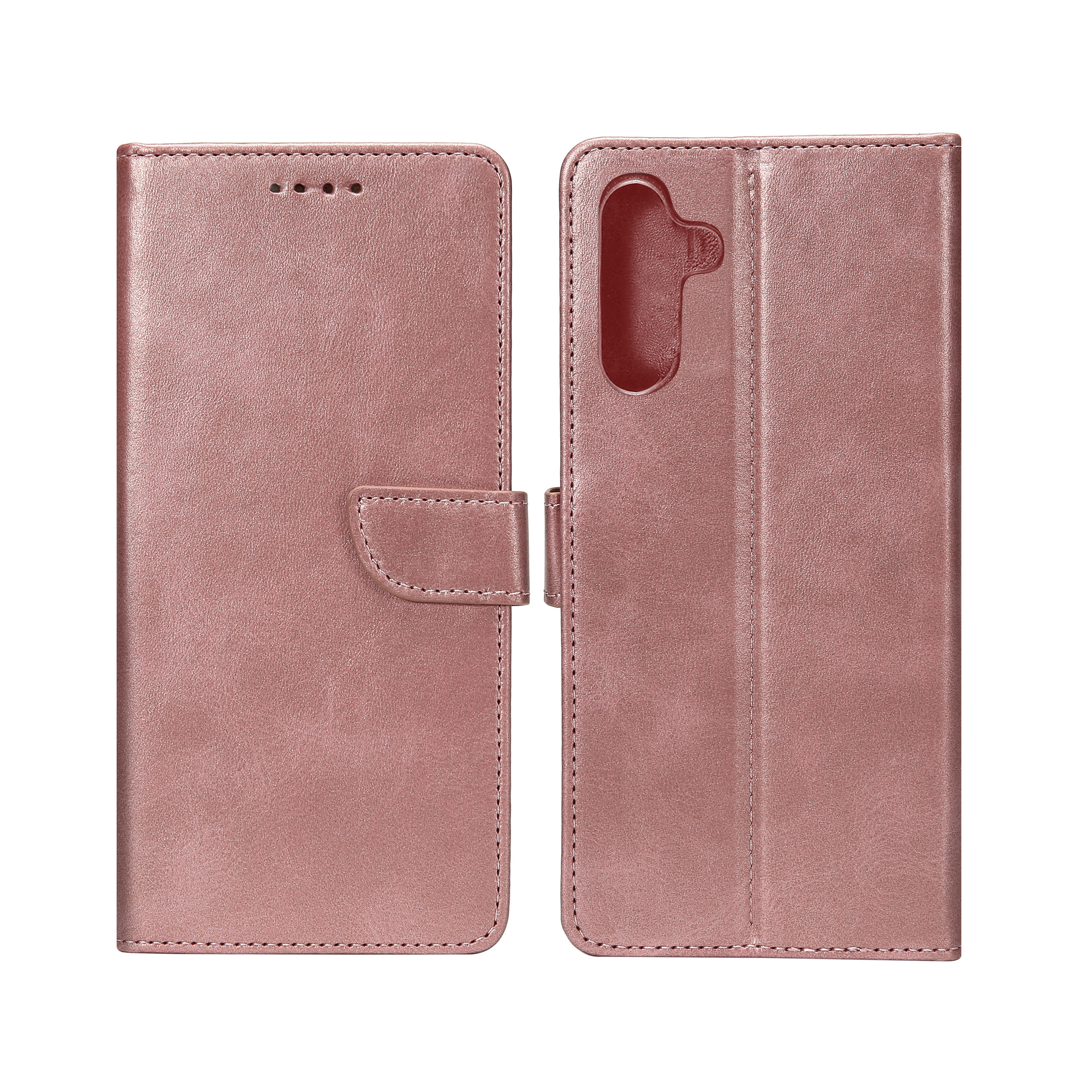 Rixus Bookcase For Samsung Galaxy A14 5G Pink