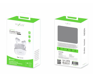 Rixus RXBT809A Crystal Clear Wireless Earphone White