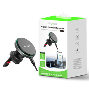 Rixus RXWC12 MagSafe Charging Compatible Air Vent Mount Black