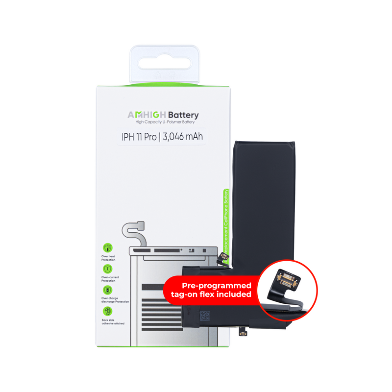 For iPhone 11 Pro Battery With Tag-On Flex