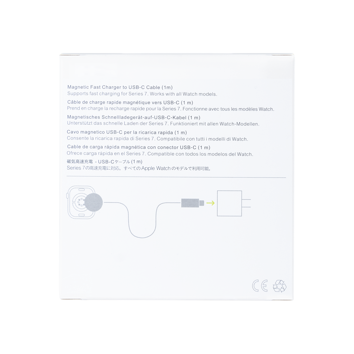 For Watch Series Magnetic Charger To Type-C Cable 100cm White Retail Box