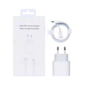 For Apple Charger USB-C 20W with Cable Lightning 1m Retail Box