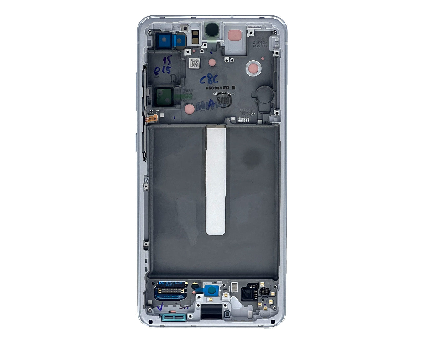 Samsung Galaxy S21 FE G990B Écran et numériseur avec cadre Blanc Service Pack