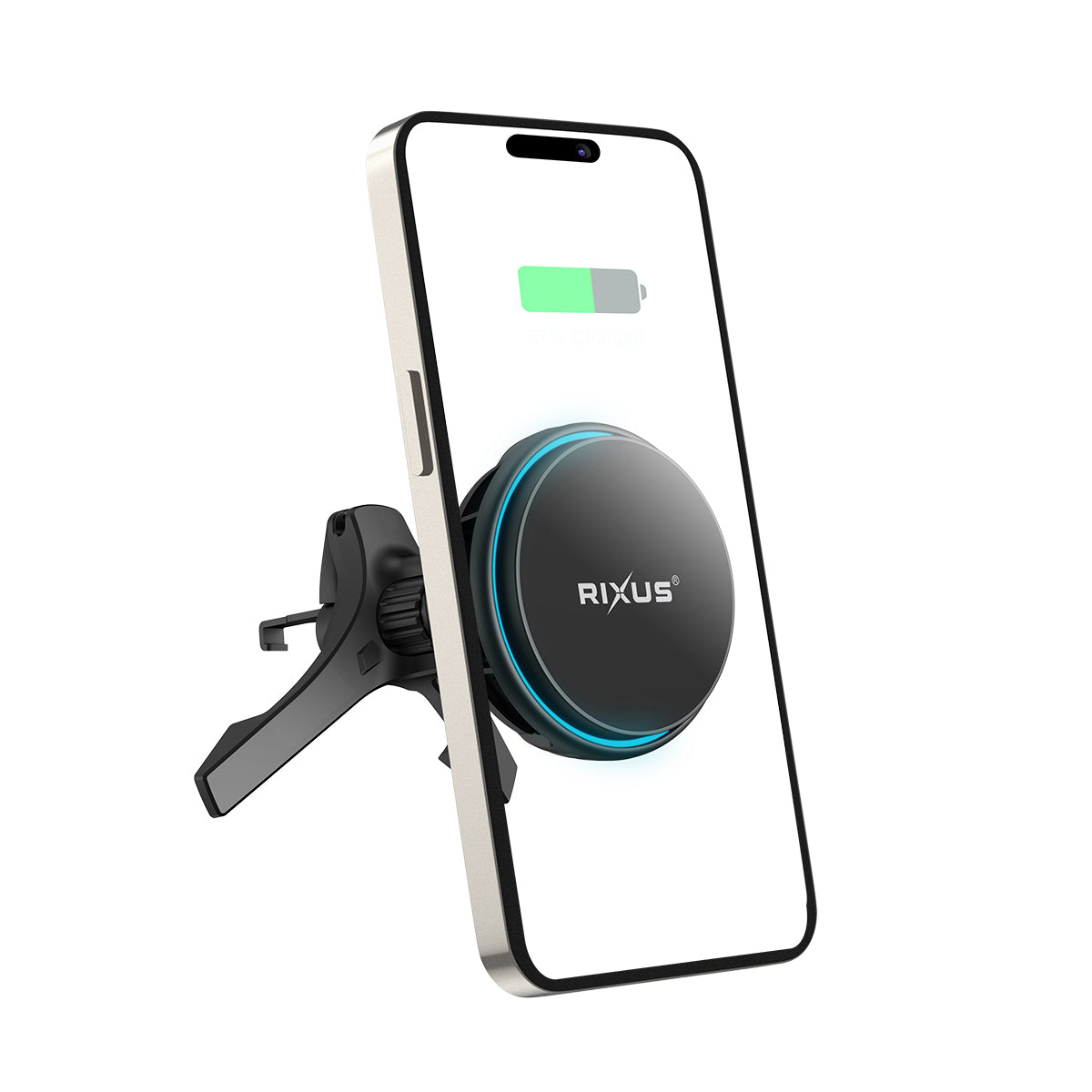 Rixus RXWC21 MagSafe Car Mount Charger Ice Cooling Fit Noir