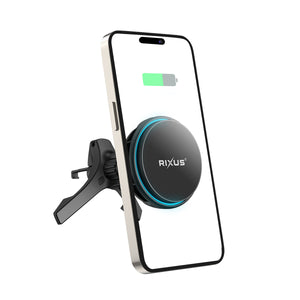 Rixus RXWC21 MagSafe Car Mount Charger Ice Cooling Fit Noir