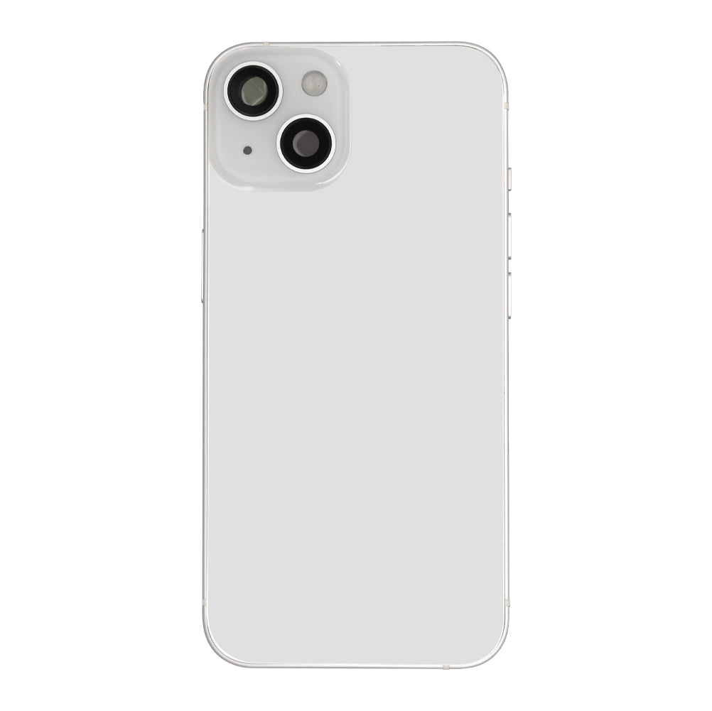 Pour iPhone 13 Boîtier complet avec toutes les petites pièces sans batterie ni appareil photo arrière Starlight