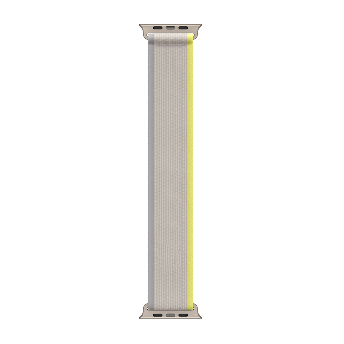Pour Apple Watch 42mm, 44mm, 45mm, 49mm Bracelet Nylon Trail Loop Jaune/Beige Boîte de vente au détail
