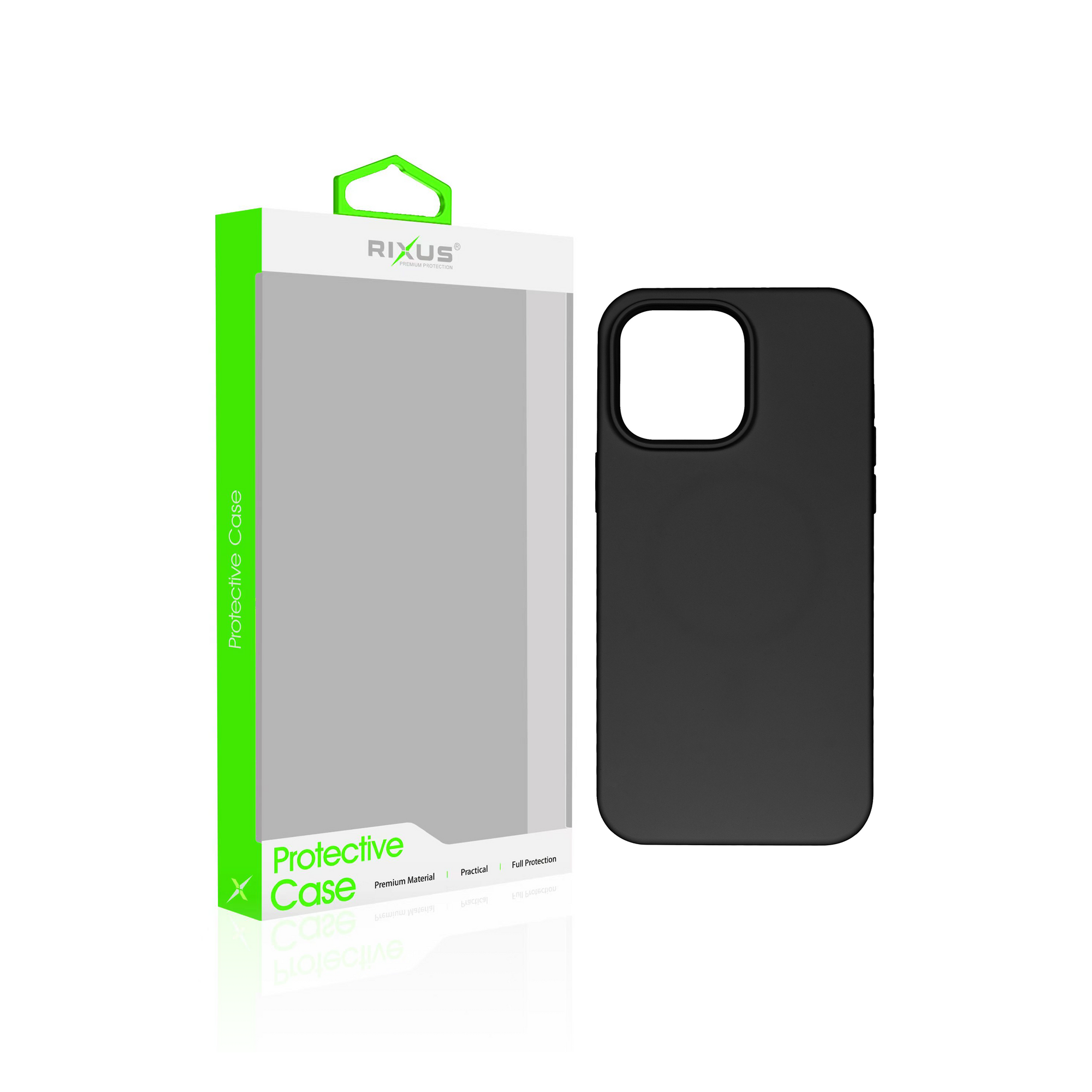 Rixus pour iPhone 14 Pro Max Coque en TPU souple avec MagSafe Noir