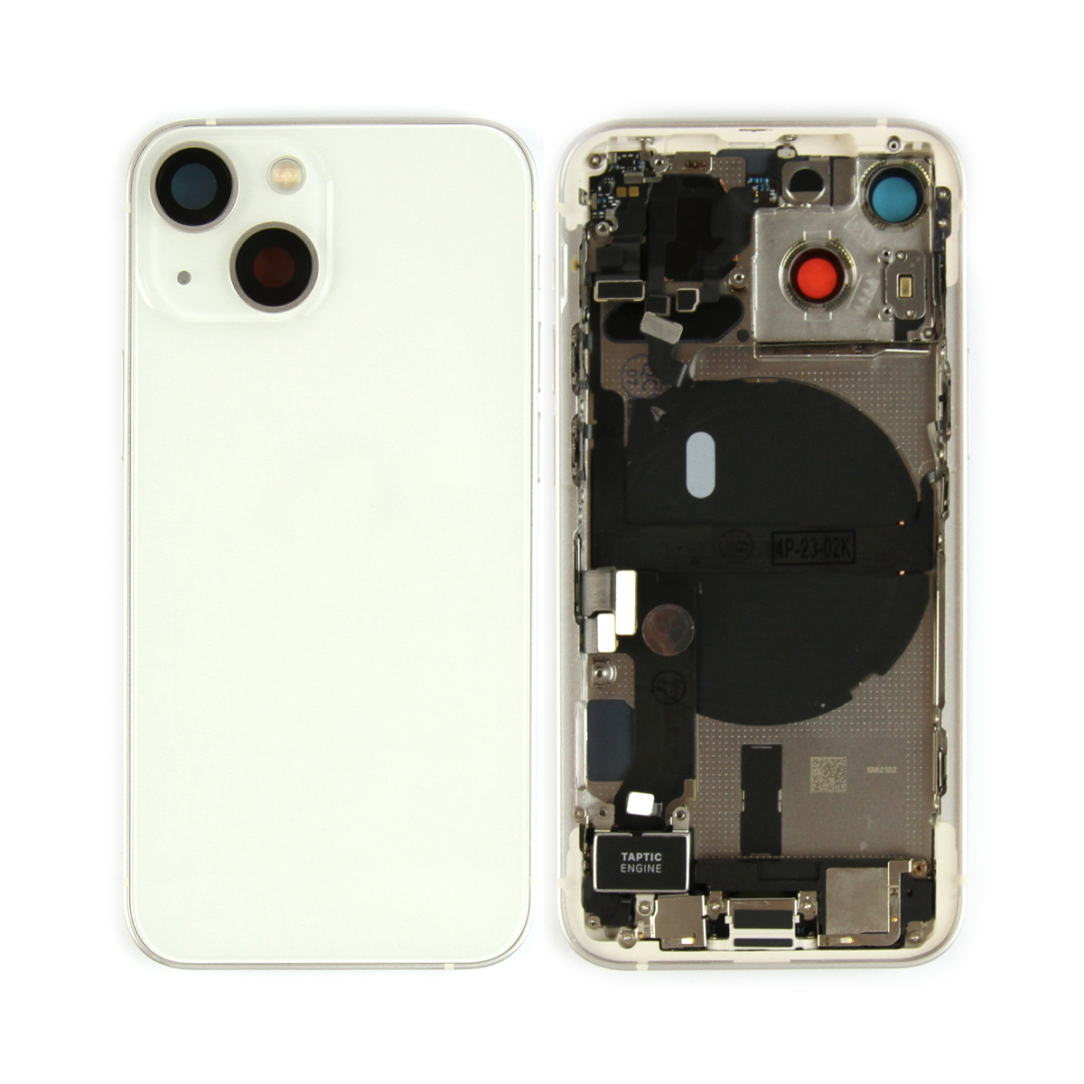 Pour iPhone 13 Mini Boîtier complet avec toutes les petites pièces sans batterie ni appareil photo arrière Starlight