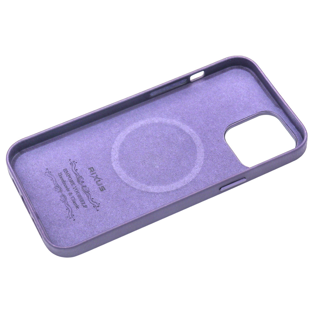 Rixus Classic 02 Case With MagSafe Pour iPhone 12 Pro Max Violet