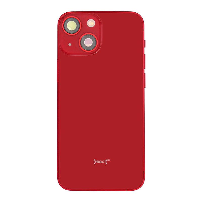 Pour iPhone 13 Mini Boîtier complet avec toutes les petites pièces sans batterie ni caméra arrière RED