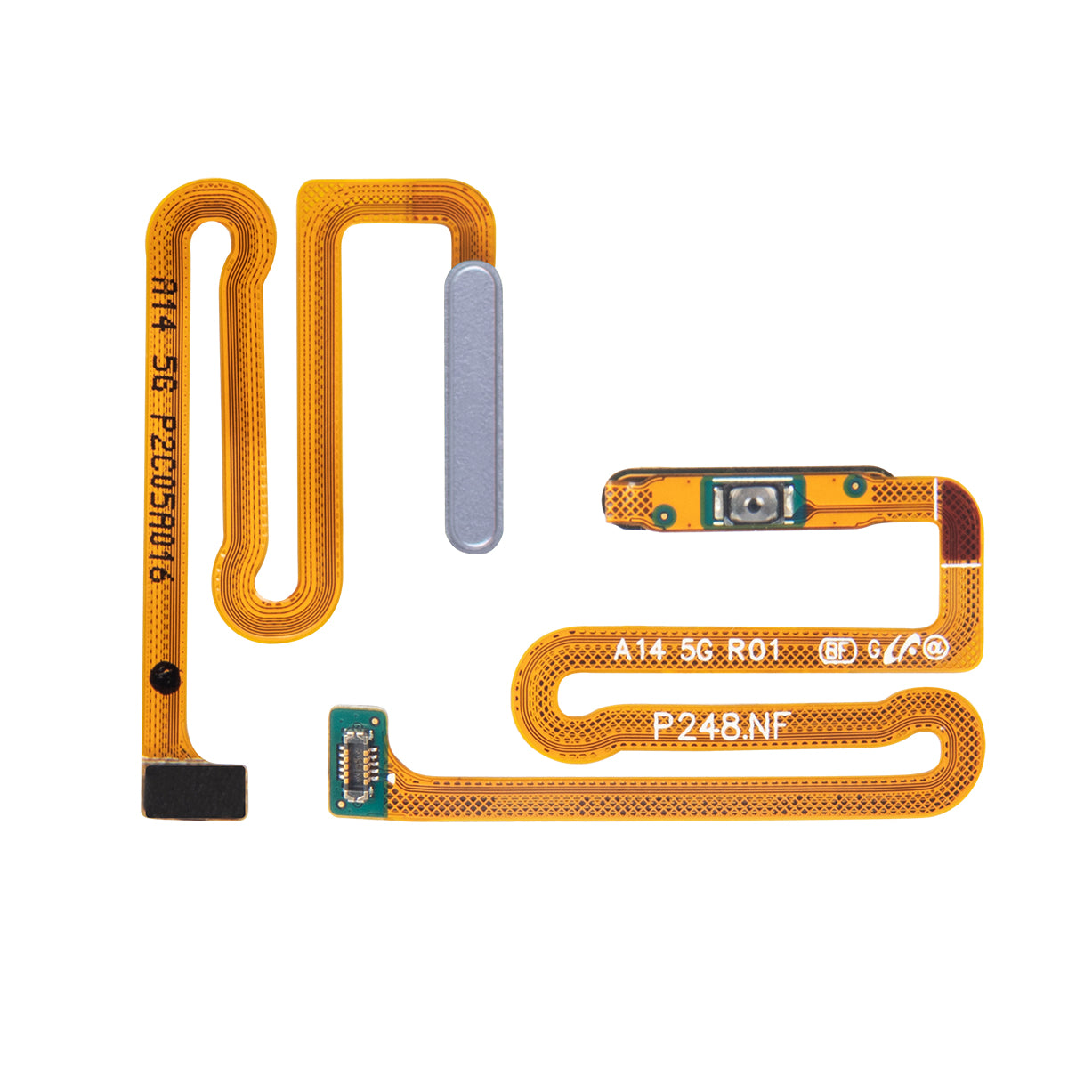 Samsung Galaxy A14 5G A146B Capteur d'empreintes digitales et bouton d'alimentation Argent
