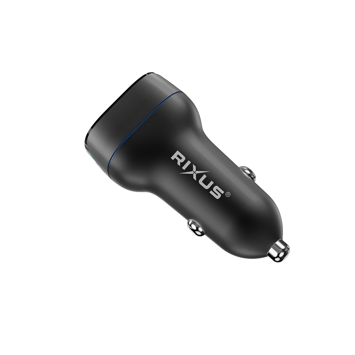 Rixus RXCC13 Chargeur de voiture USB-C PD+QC3.0 18W Noir