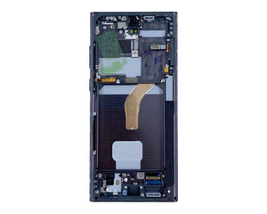 Samsung Galaxy S22 Ultra S908B Écran et numériseur avec cadre Phantom Black Service Pack