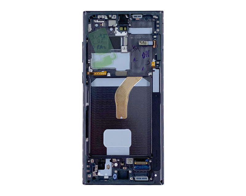Samsung Galaxy S22 Ultra S908B Écran et numériseur avec cadre Phantom Black Service Pack