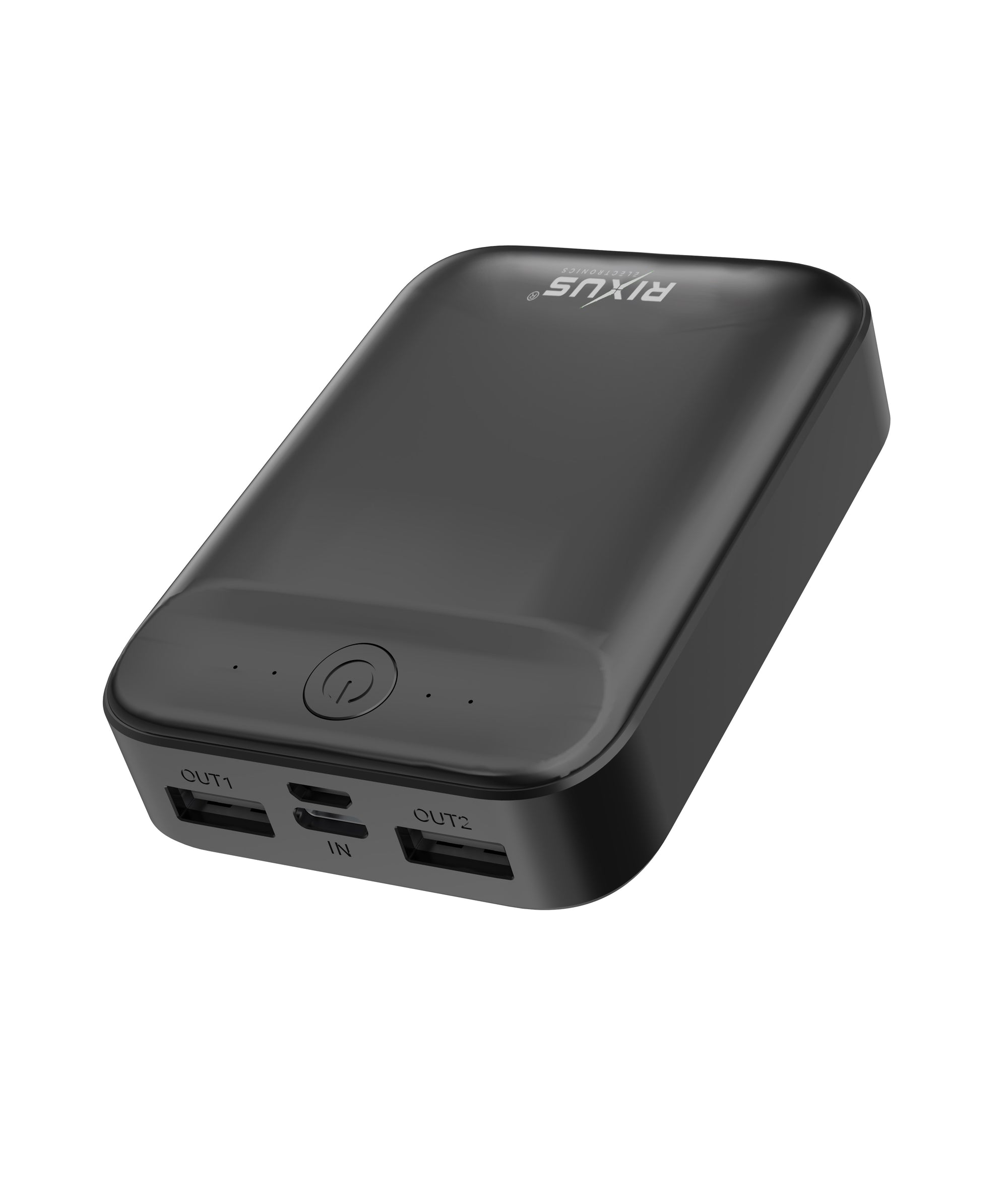 Rixus RXPB33A Banque d'énergie ultra-compacte 10000 mAh Noir