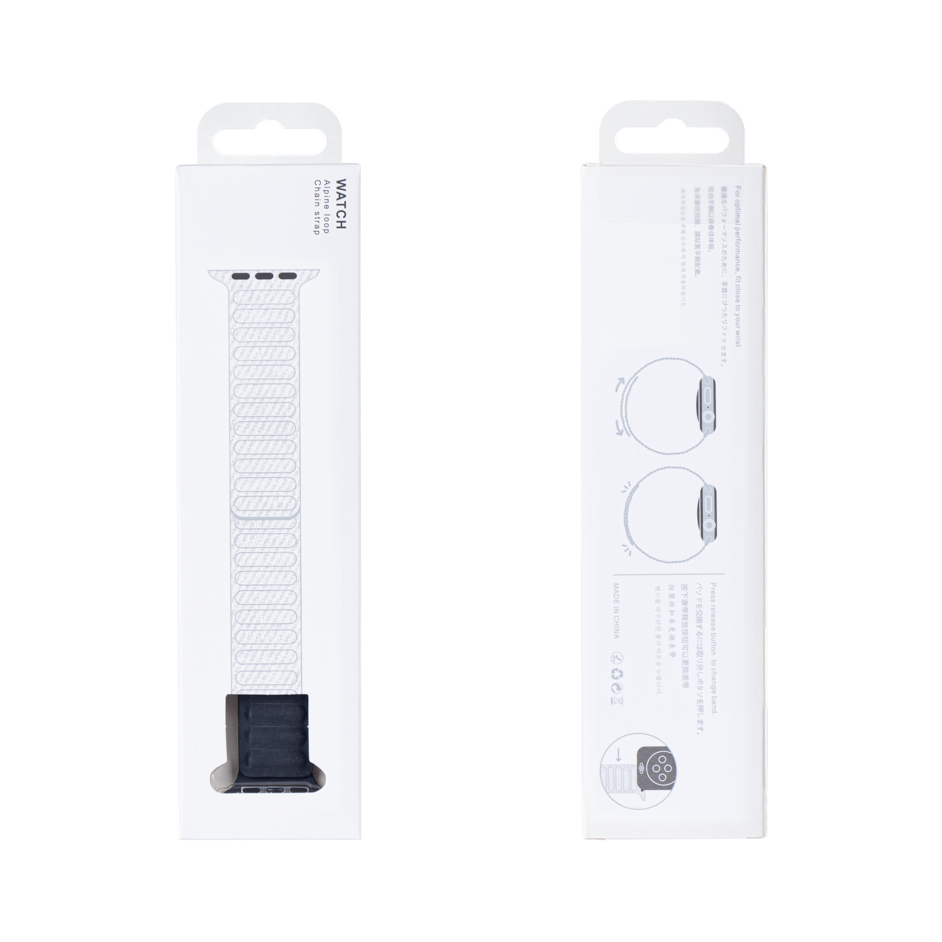 Pour Apple Watch 38mm, 40mm, 41mm Lien magnétique Gris foncé Boîte de rangement