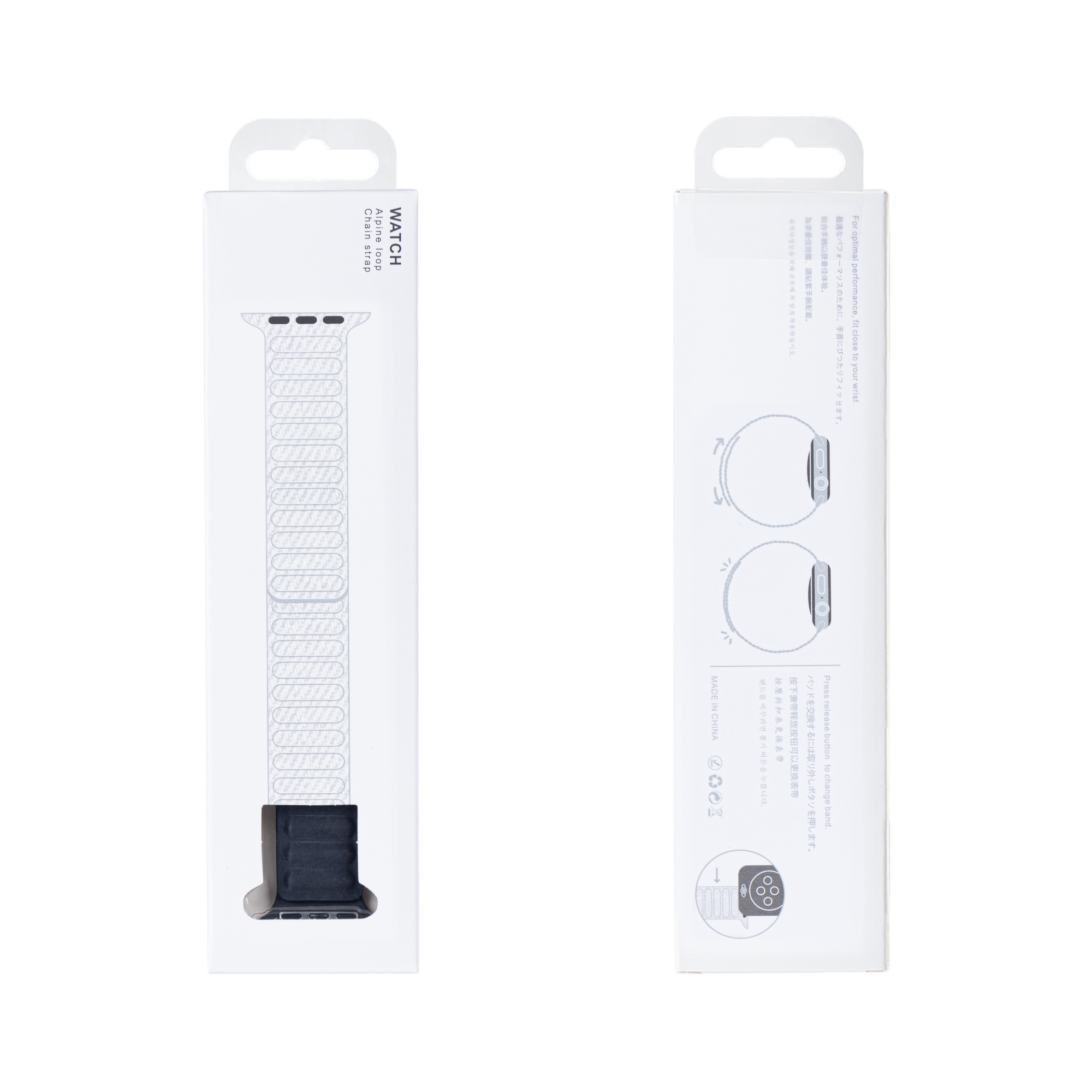 Pour Apple Watch 38mm, 40mm, 41mm Lien magnétique Gris foncé Boîte de rangement