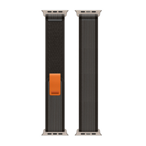 Pour Apple Watch 38mm, 40mm, 41mm Bracelet Nylon Trail Loop Noir Boîte de vente au détail