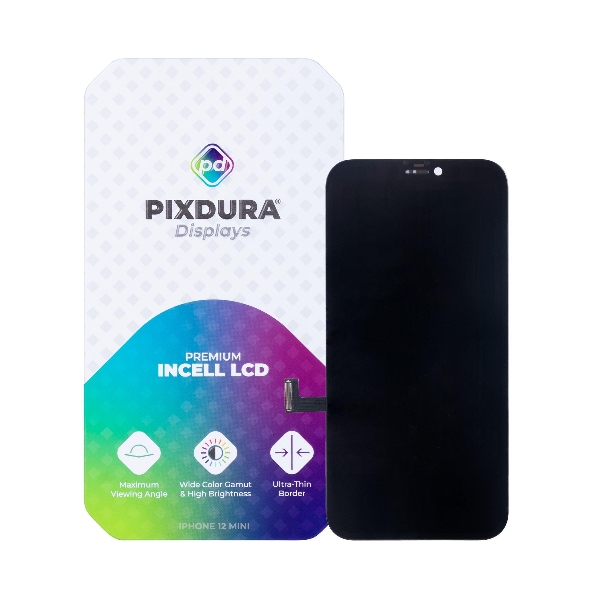 PIXDURA Pour iPhone 12 Mini Ecran et Numériseur In-Cell Premium