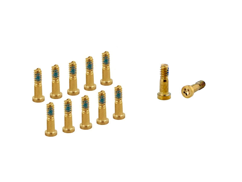 Pour iPhone 8, iPhone 8 Plus Set de vis de fond or (10pc)