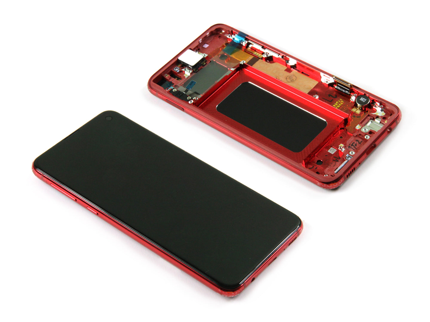 Samsung Galaxy S10e G970F Écran et numériseur avec cadre rouge cardinal Service Pack
