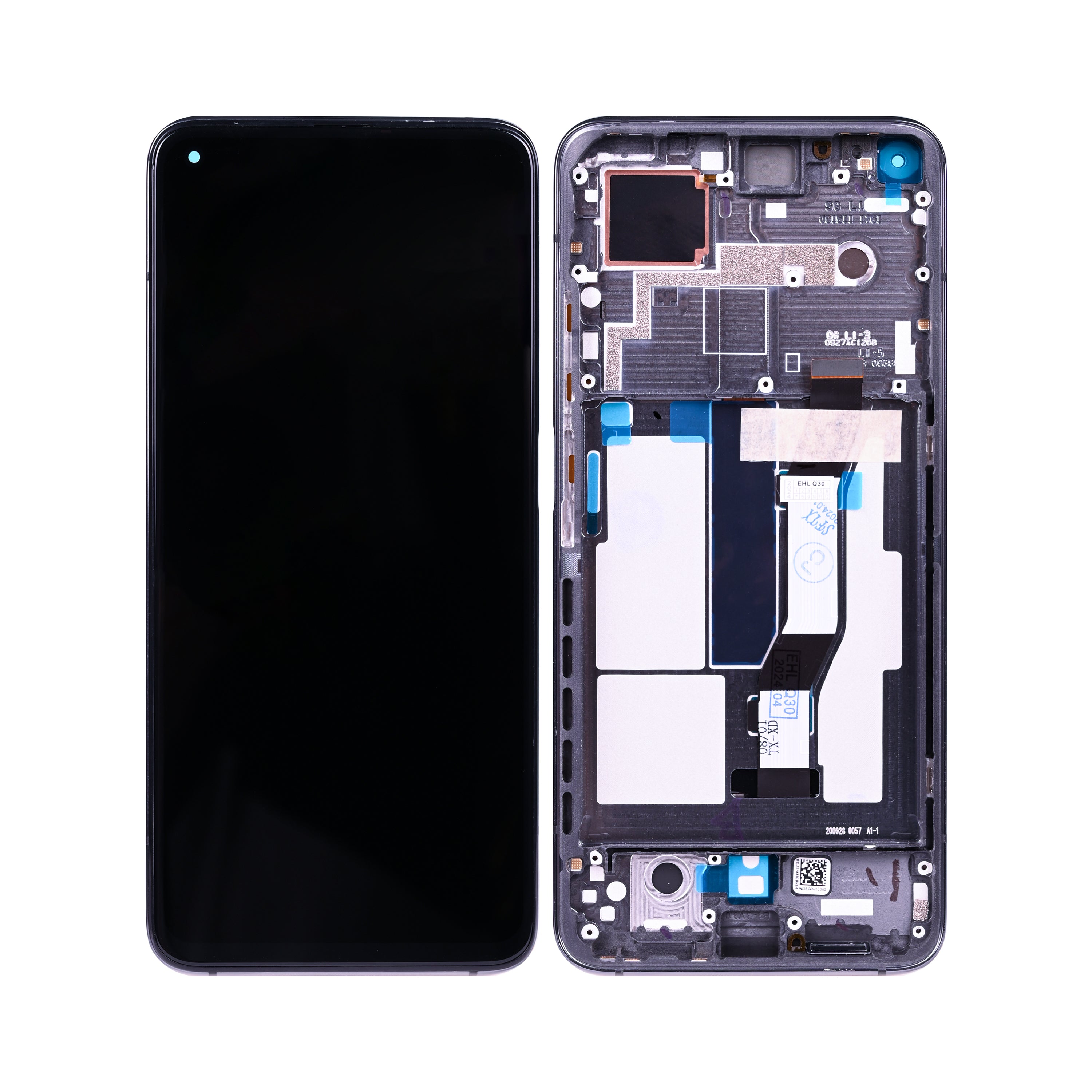 Xiaomi Mi 10T 5G, Mi 10T Pro 5G Ecran et Digitizer avec Frame Cosmic Black OEM