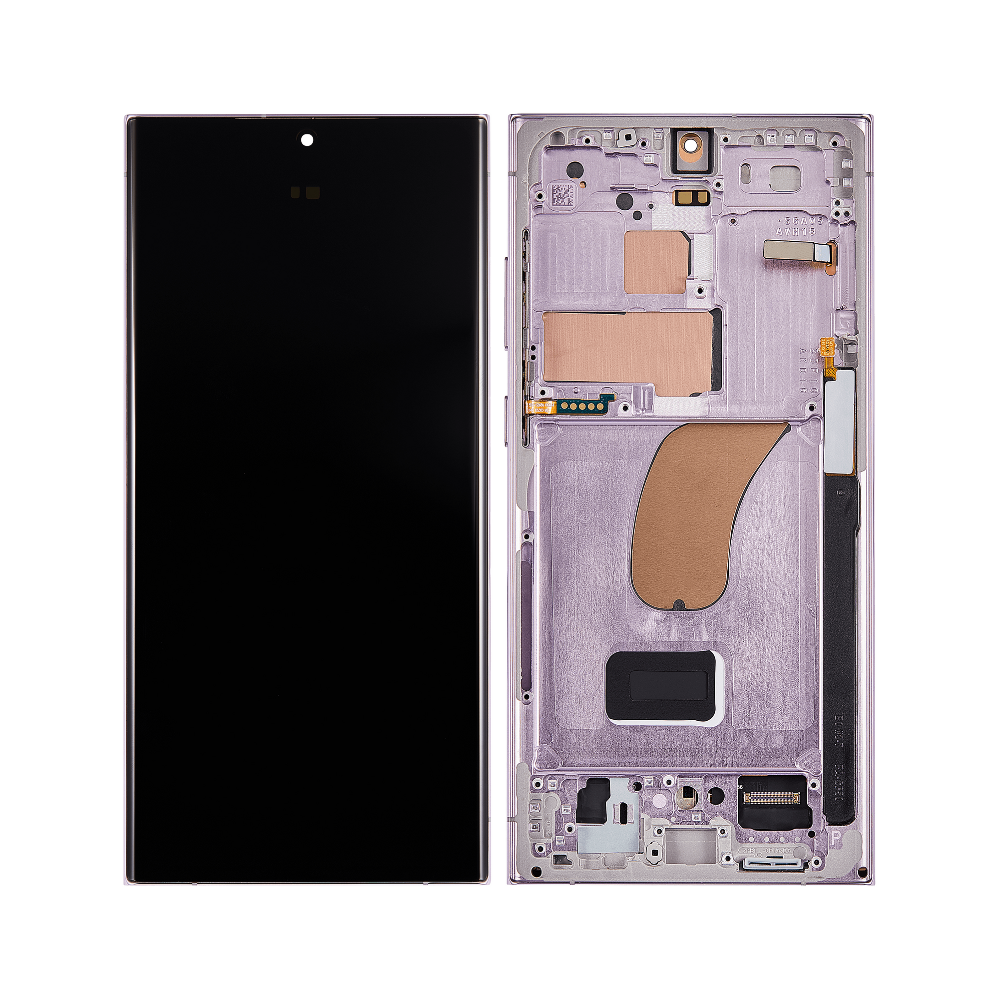 Samsung Galaxy S23 Ultra S918B Écran et numériseur avec cadre Lavender Service Pack