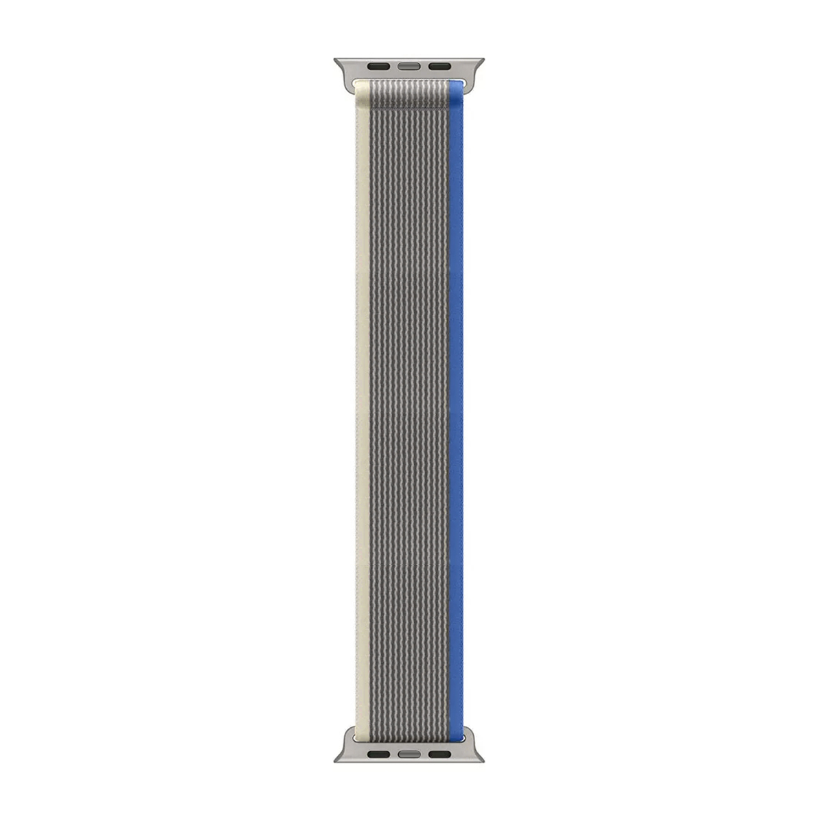 Pour Apple Watch 42mm, 44mm, 45mm, 49mm Bracelet Nylon Trail Loop Bleu/Gris Boîte de vente au détail