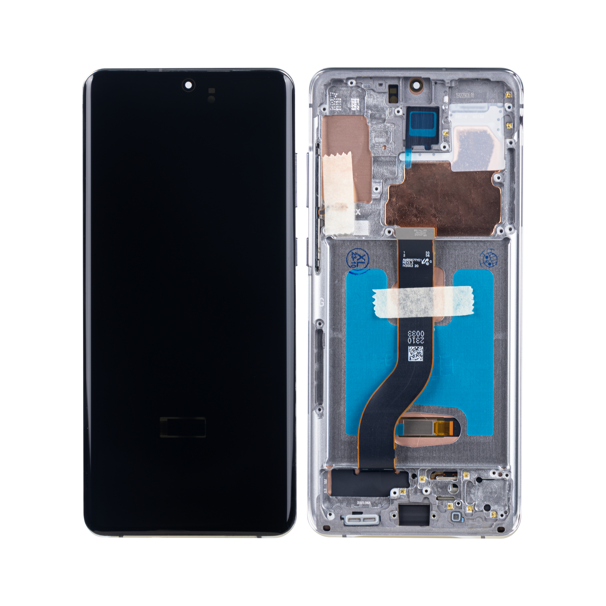 Samsung Galaxy S20 Plus G985F, S20 Plus 5G G986F Écran et numériseur avec cadre Gris Soft-OLED