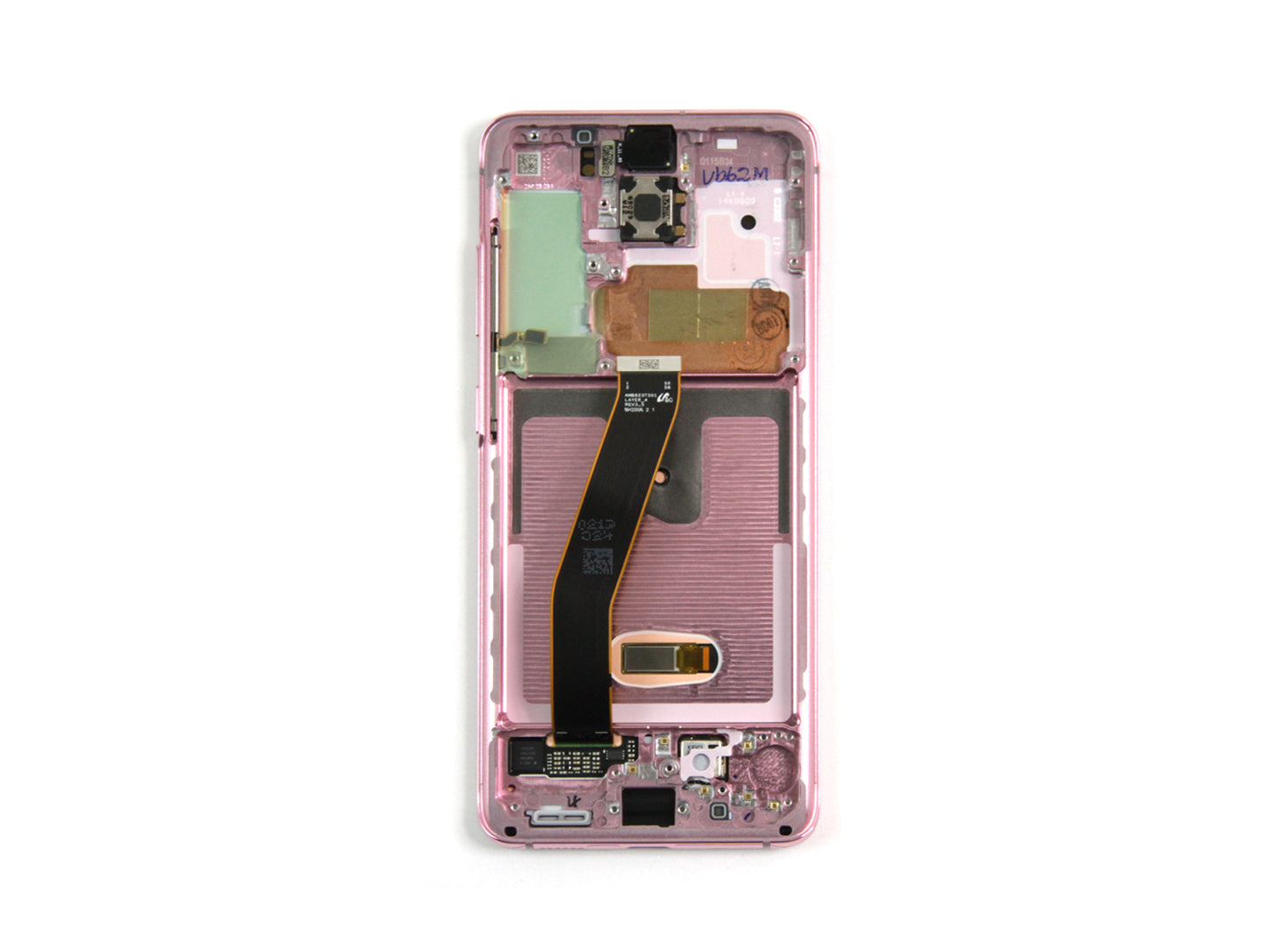 Samsung Galaxy S20 G980F, S20 5G G981F Ecran et numériseur avec cadre Cloud Pink Service Pack