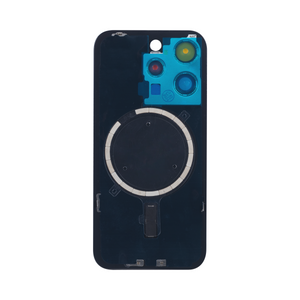 Pour iPhone 15 Pro Max Extra Verre Avec Cadre Caméra Élargie Bleu Titane Compatible