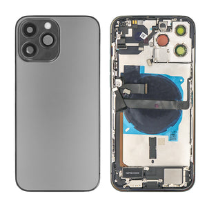 Pour iPhone 13 Pro Max Boîtier complet avec toutes les petites pièces sans batterie ni caméra arrière Graphite