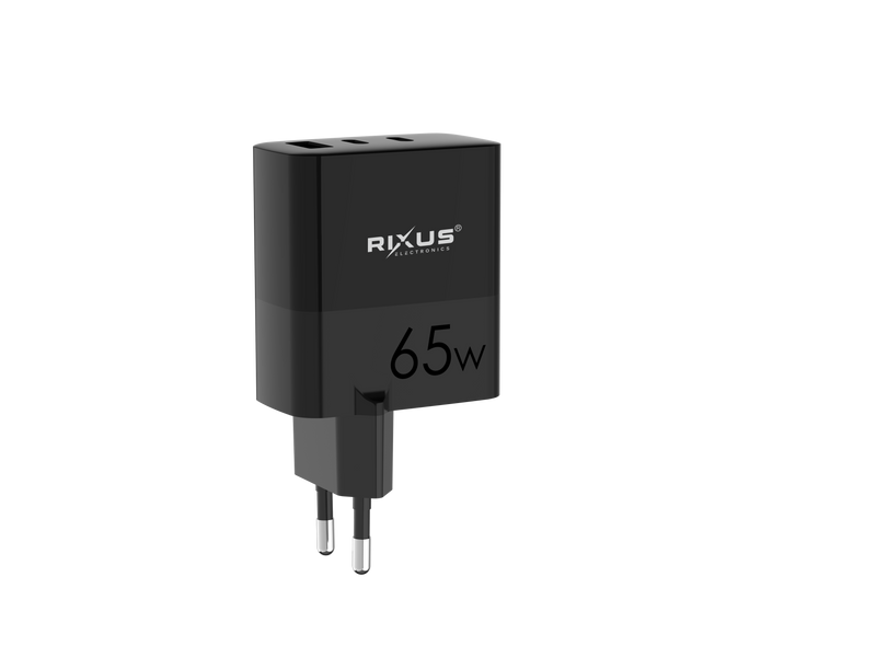 Rixus RX105 PD 65W Gan Charger Noir