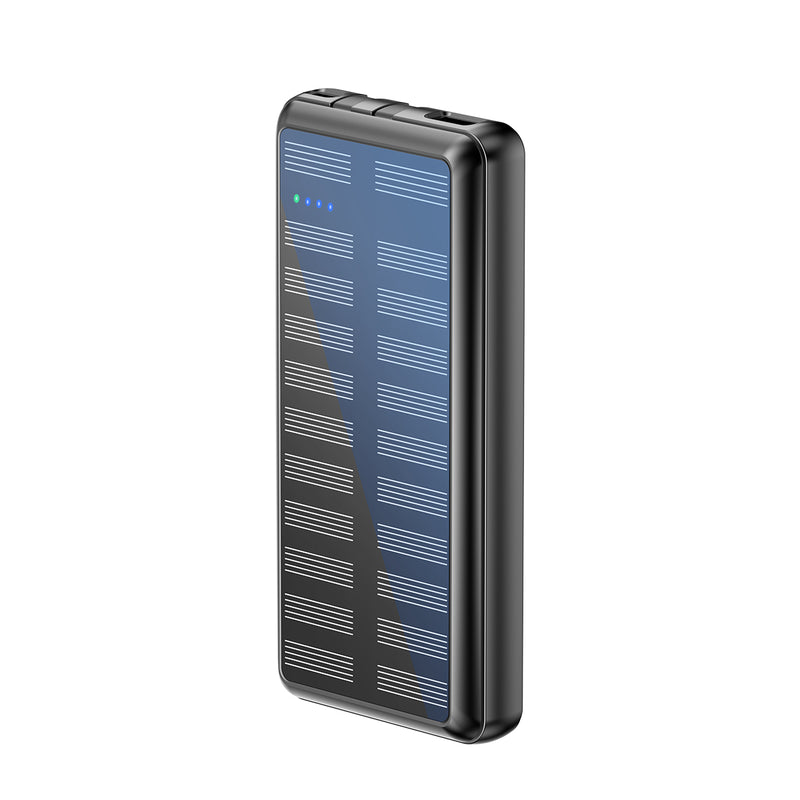 Rixus RXPB47 Solar Powerbank 20000 mAh avec câbles intégrés Noir