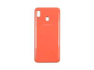 Samsung Galaxy A20 A205F Couvercle arrière rouge sans lentille (OEM)