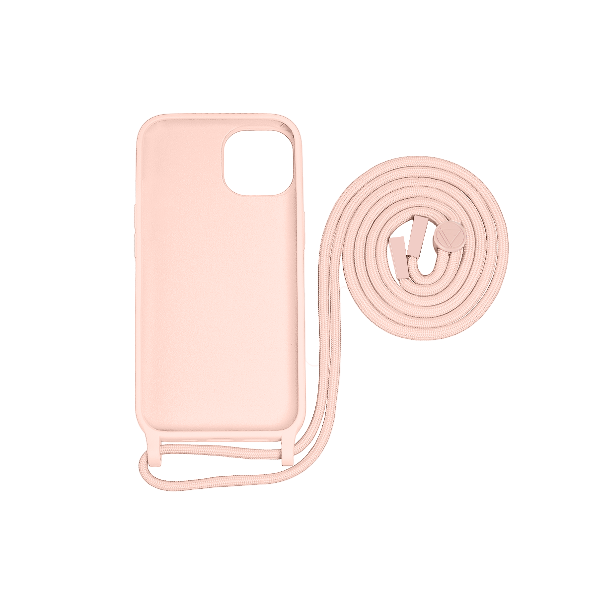 Rixus Pour iPhone 13 TPU Cover Cordon Collier Rose