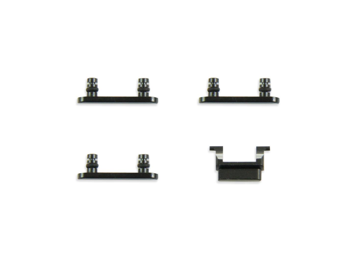 Pour iPhone 7 Buttons Set Black (4pc)
