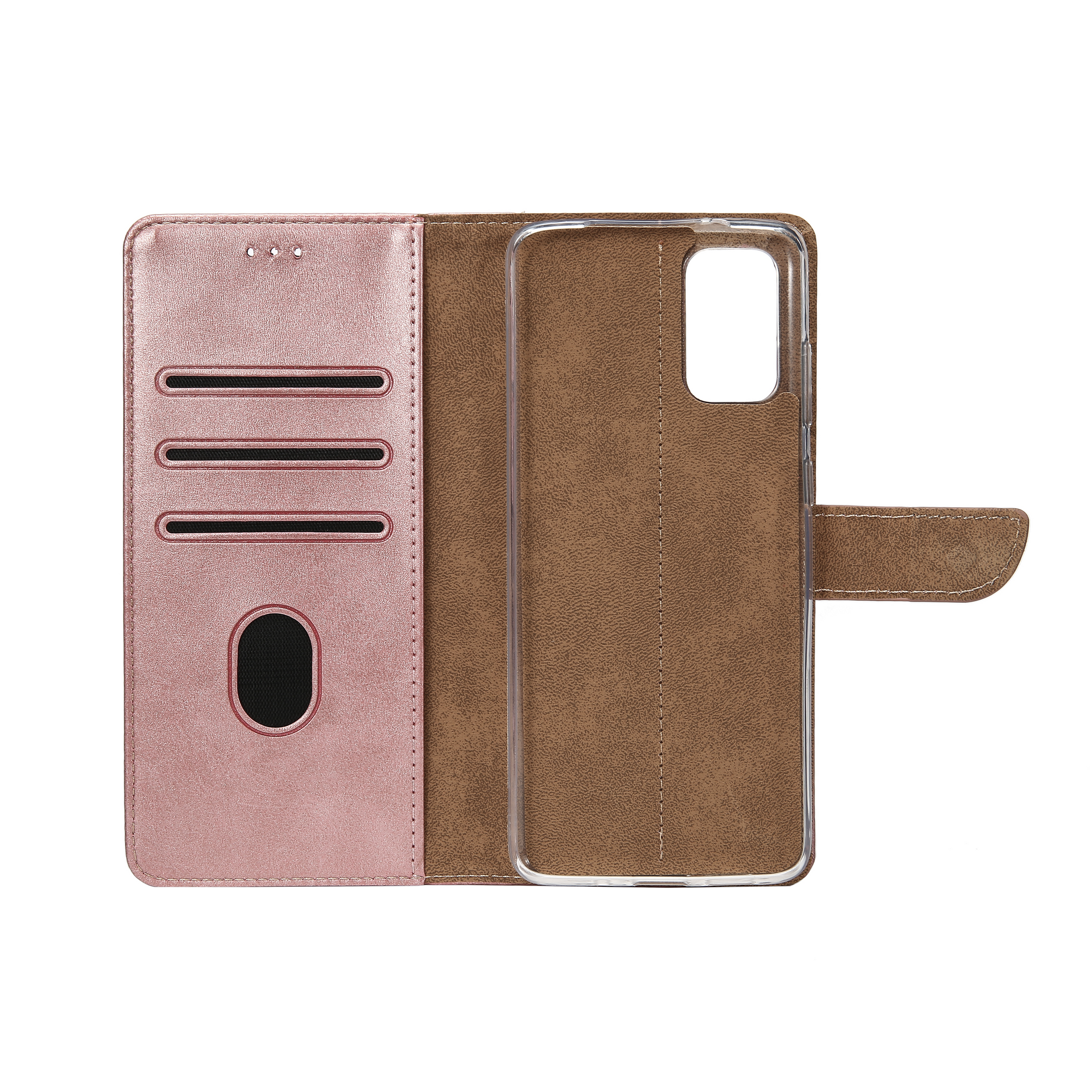 Rixus Bibliothèque pour Samsung Galaxy A72 4G Rose