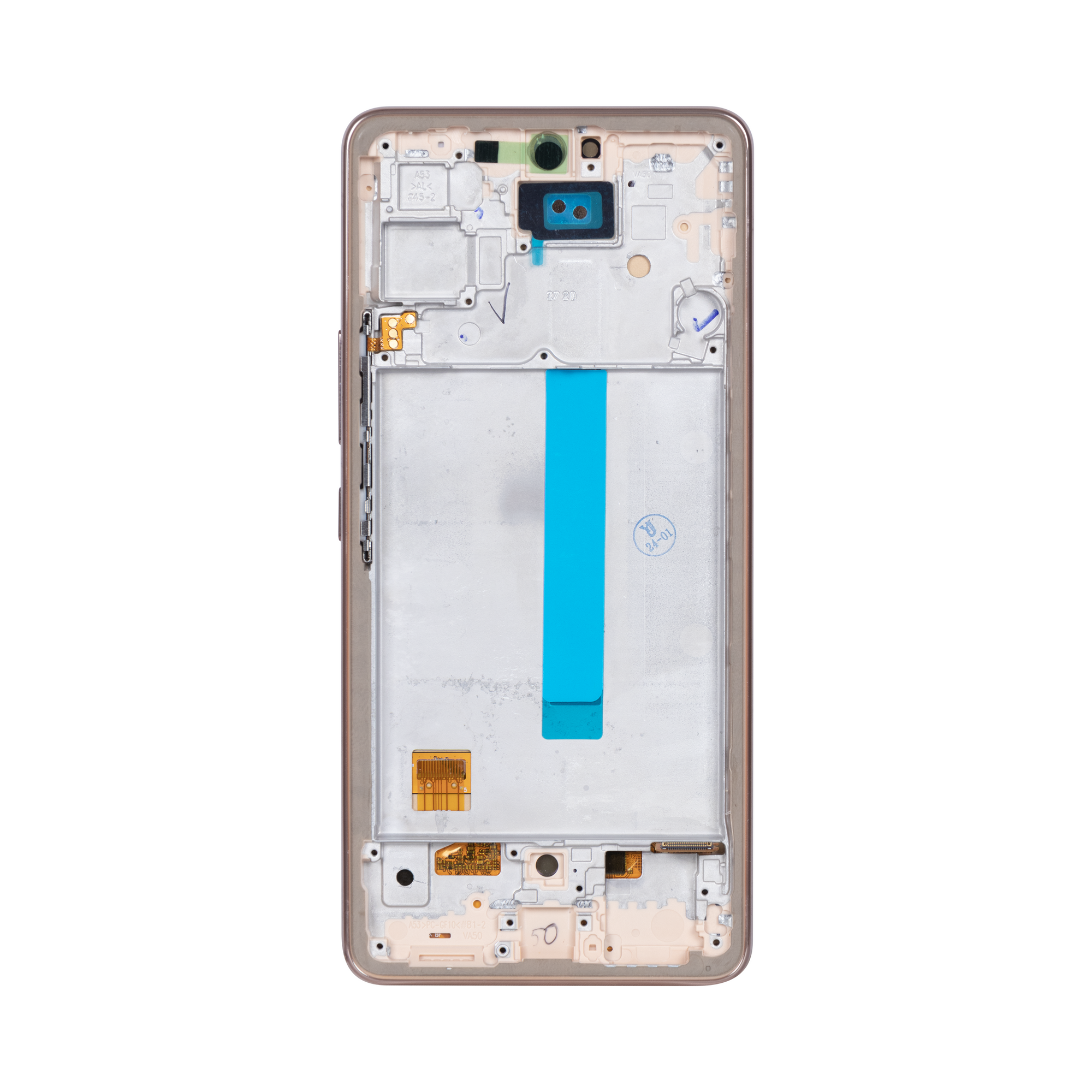 Samsung Galaxy A53 5G A536B Ecran et numériseur avec cadre Peach Soft-OLED